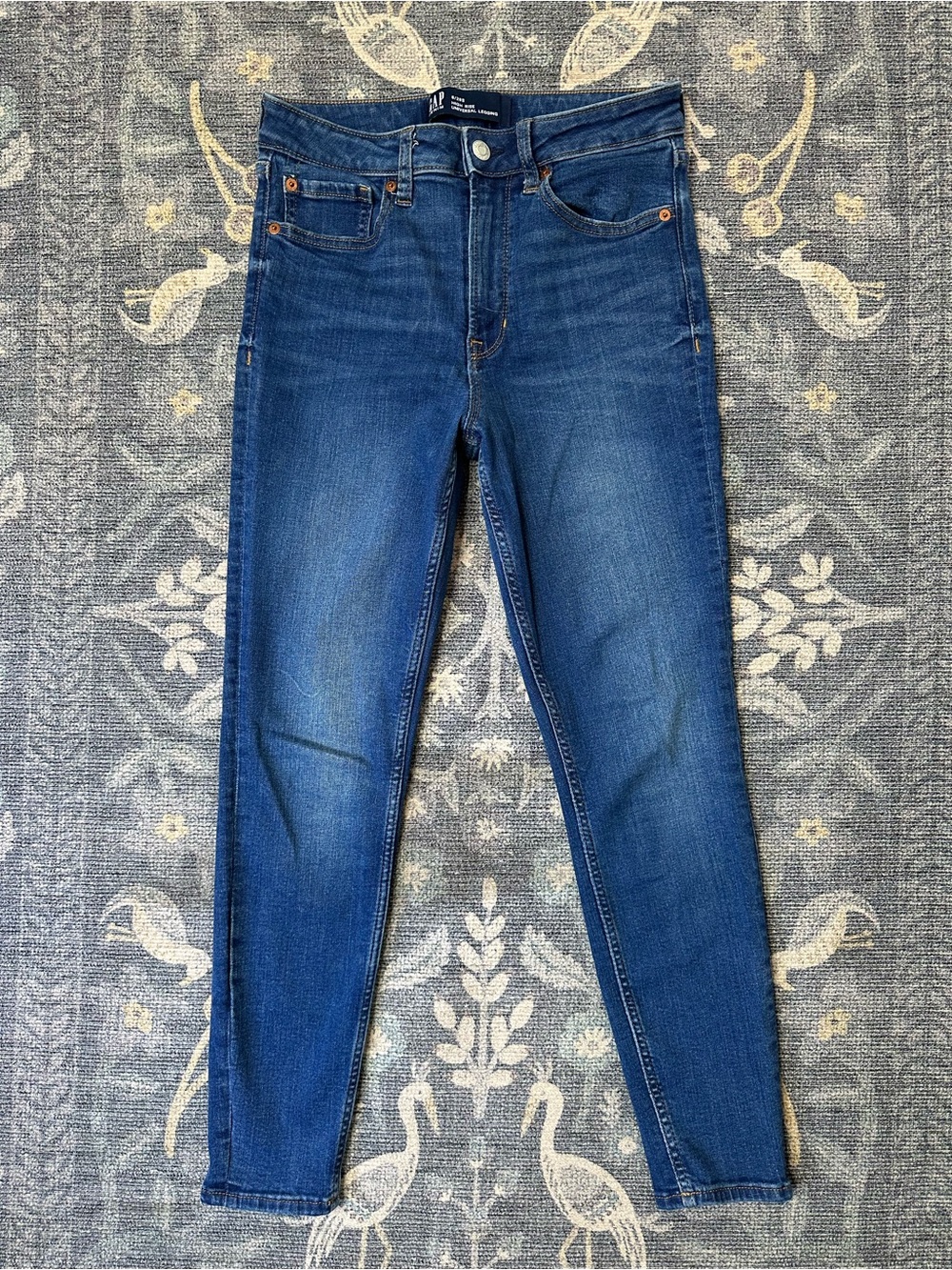 GAP Dark Blue High Rise Universal Legging Jeans 6/28 Short